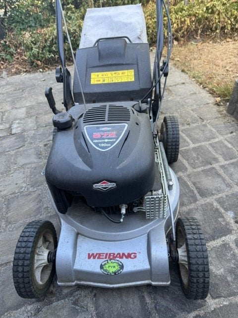Grasmachine zelftrekkend op benzine, Tuin en Terras, Ophalen, Cirkelmaaier, Gebruikt, Opvangbak