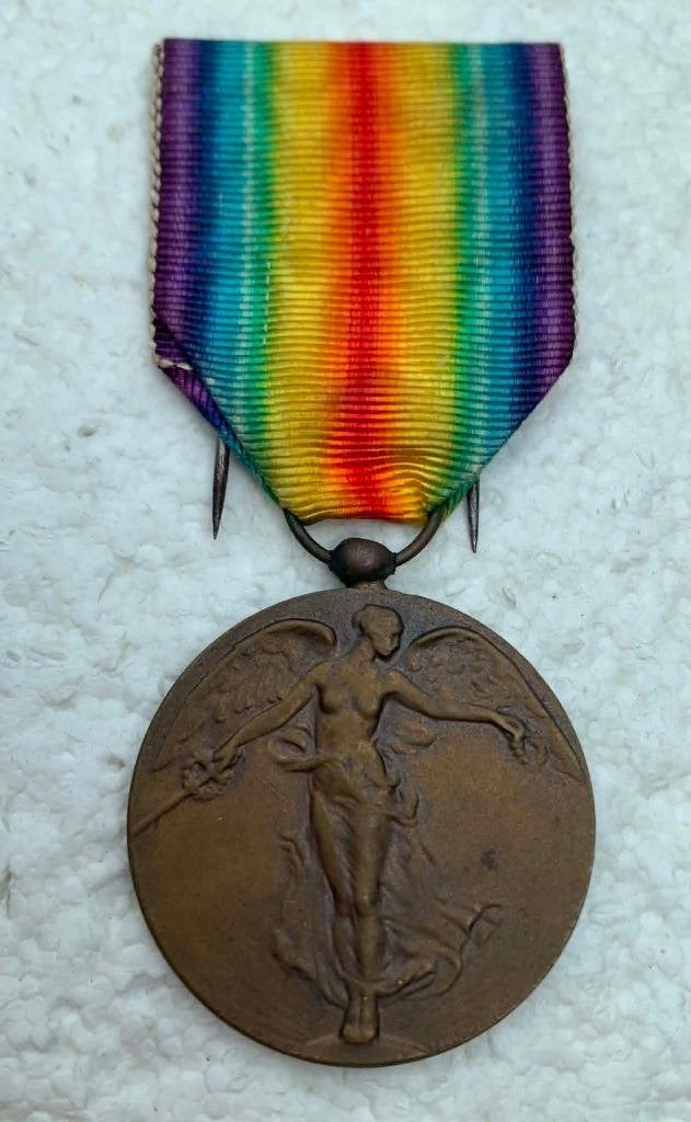 Medaille, Belgische Victory/overwinningsmedaille 1914-18, Ophalen of Verzenden, Landmacht, Lintje, Medaille of Wings
