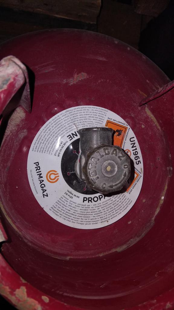 Gasfles 15kg vol, Ophalen, Zo goed als nieuw