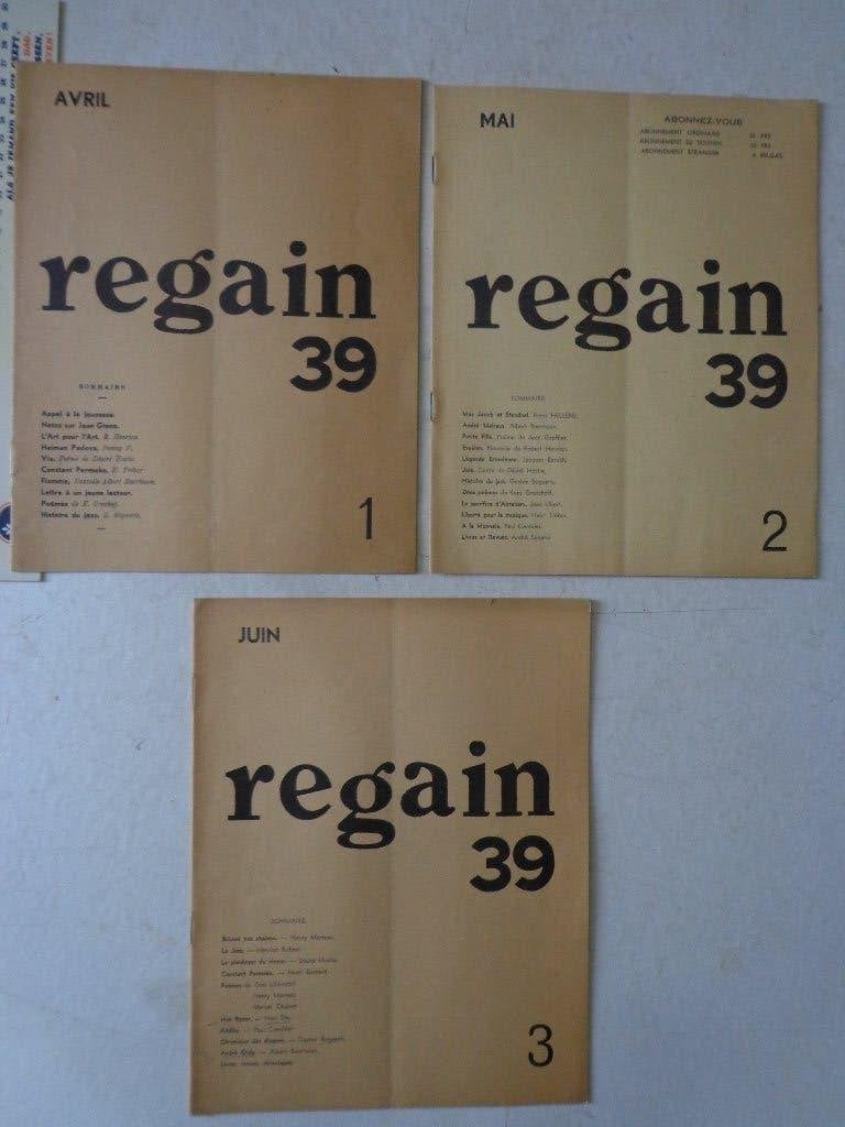zeldzaam tijdschrift "Regain" alle 3 nummers uit 1939, Ophalen of Verzenden, Gelezen, Overige onderwerpen