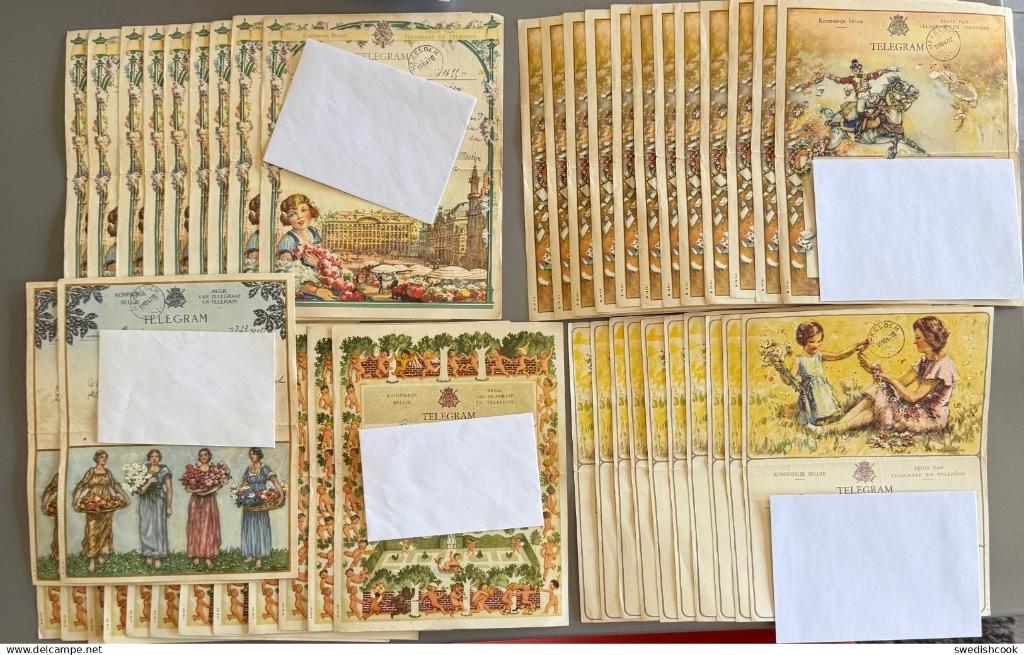 45 Belgische telegrams, Verzamelen, Ophalen