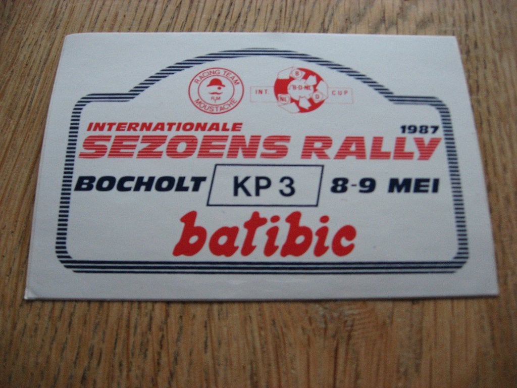 Bochelt Rally 1987 Sticker, Ophalen of Verzenden, Nieuw, Auto's