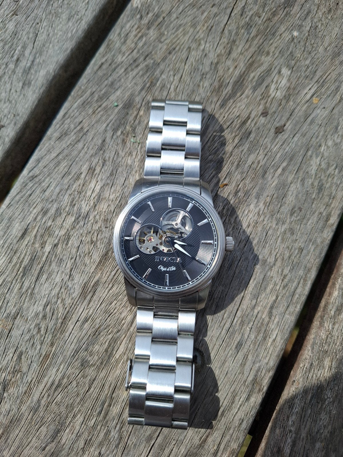 Invicta object d'art automatic, Staal, Polshorloge, Zo goed als nieuw, Ophalen