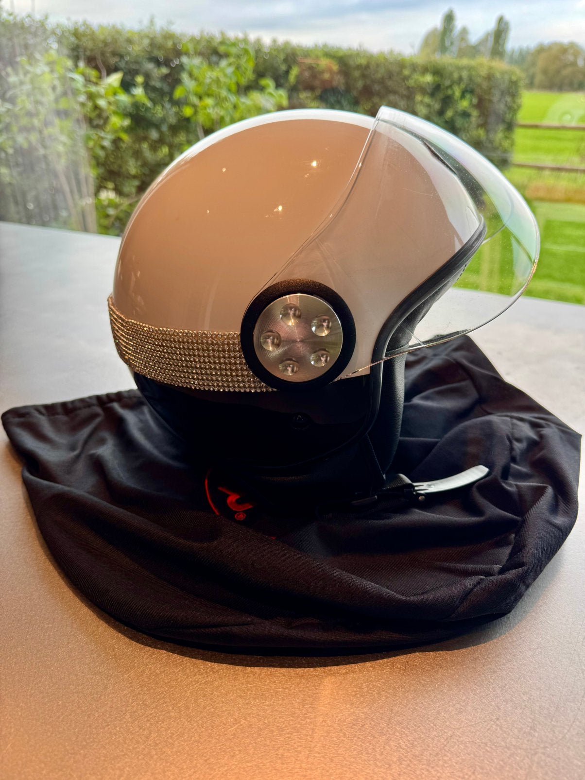 Helm luxe uitvoering BKR retro voor step, scooter of brommer, Ophalen of Verzenden, Zo goed als nieuw, Extra small of kleiner