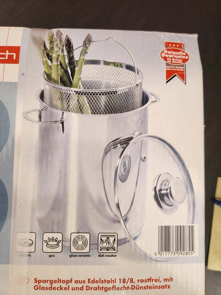 faitout spécial asperges en inox 18/8,, Neuf, Inox, Enlèvement, Casserole