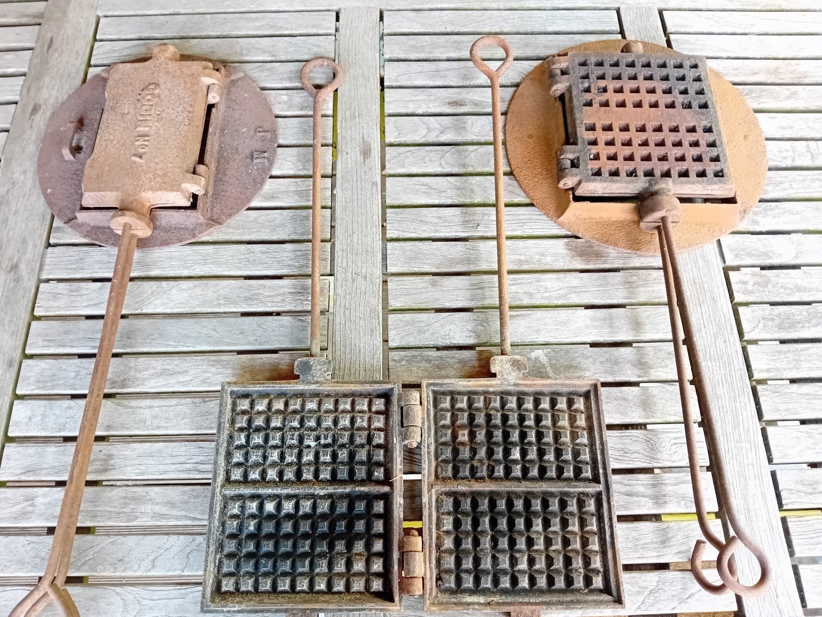 Antieke wafelijzers, Doe-het-zelf en Bouw, Metalen, Ophalen of Verzenden, Zo goed als nieuw, IJzer