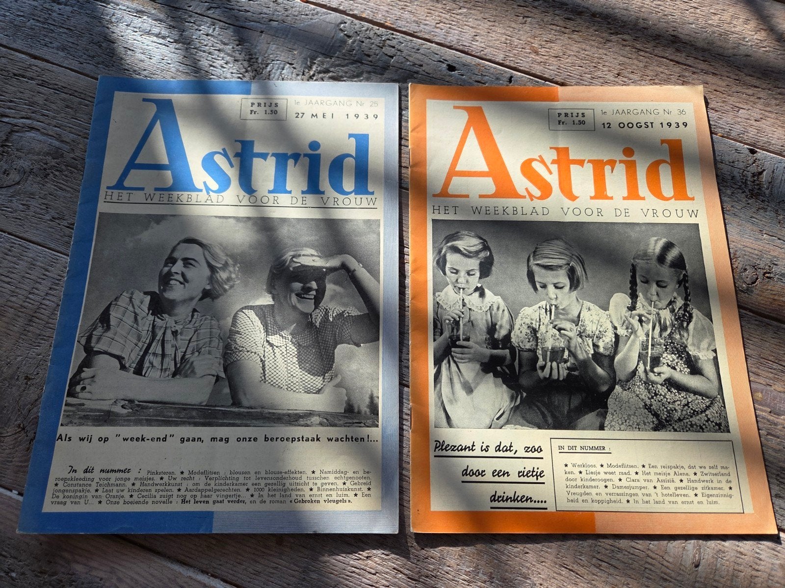 Twee vintage nummers van Astrid uit 1939, Ophalen of Verzenden