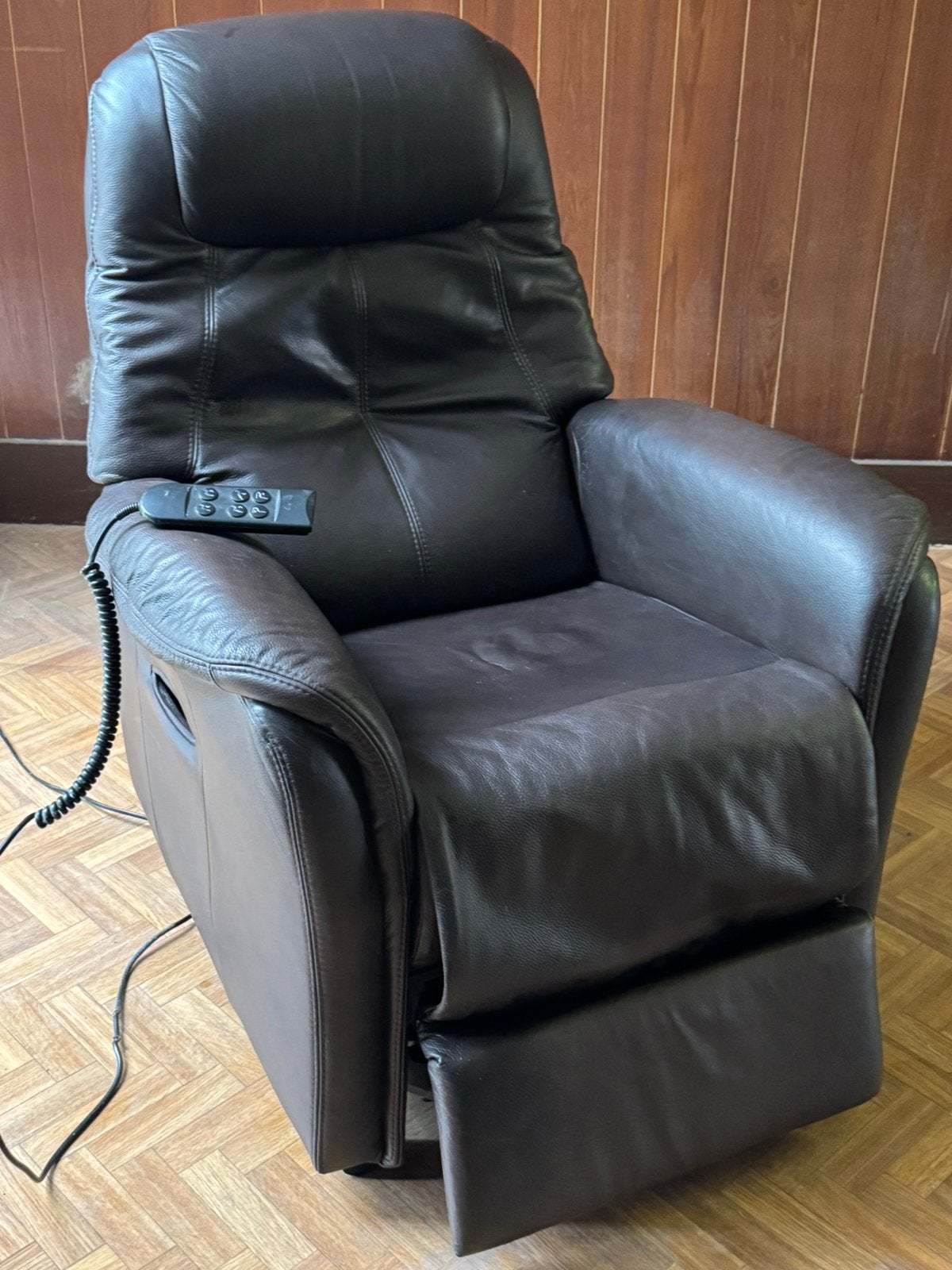 Hukla elektrische relaxfauteuil met sta-op functie, Huis en Inrichting, Fauteuils, Ophalen, Gebruikt, Leer