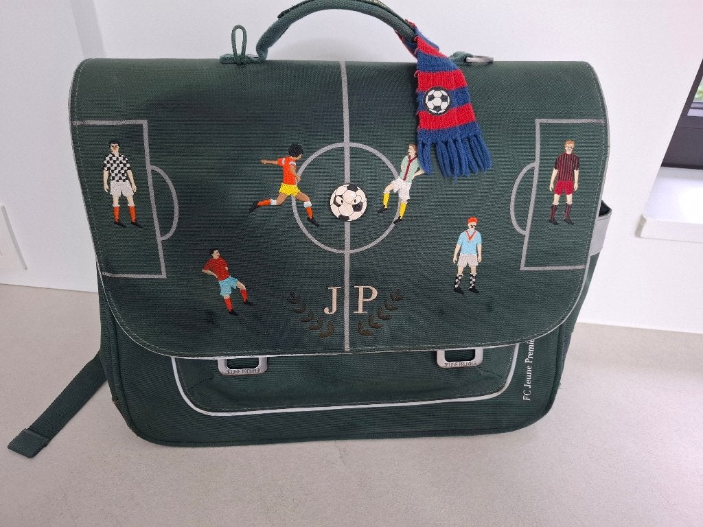 Schooltas Jeune Premier, Handtassen en Accessoires, Tassen | Schooltassen, Ophalen, Gebruikt, Groen, Aktetas of Boekentas