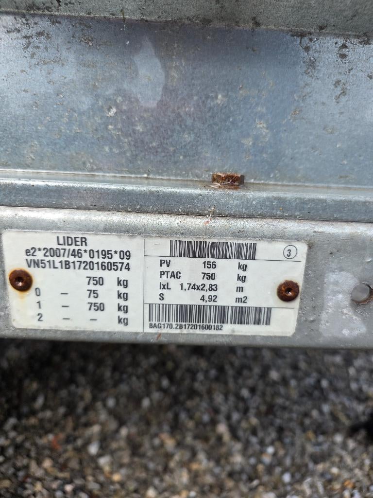 Remorque plateau pivotant, Enlèvement, Comme neuf