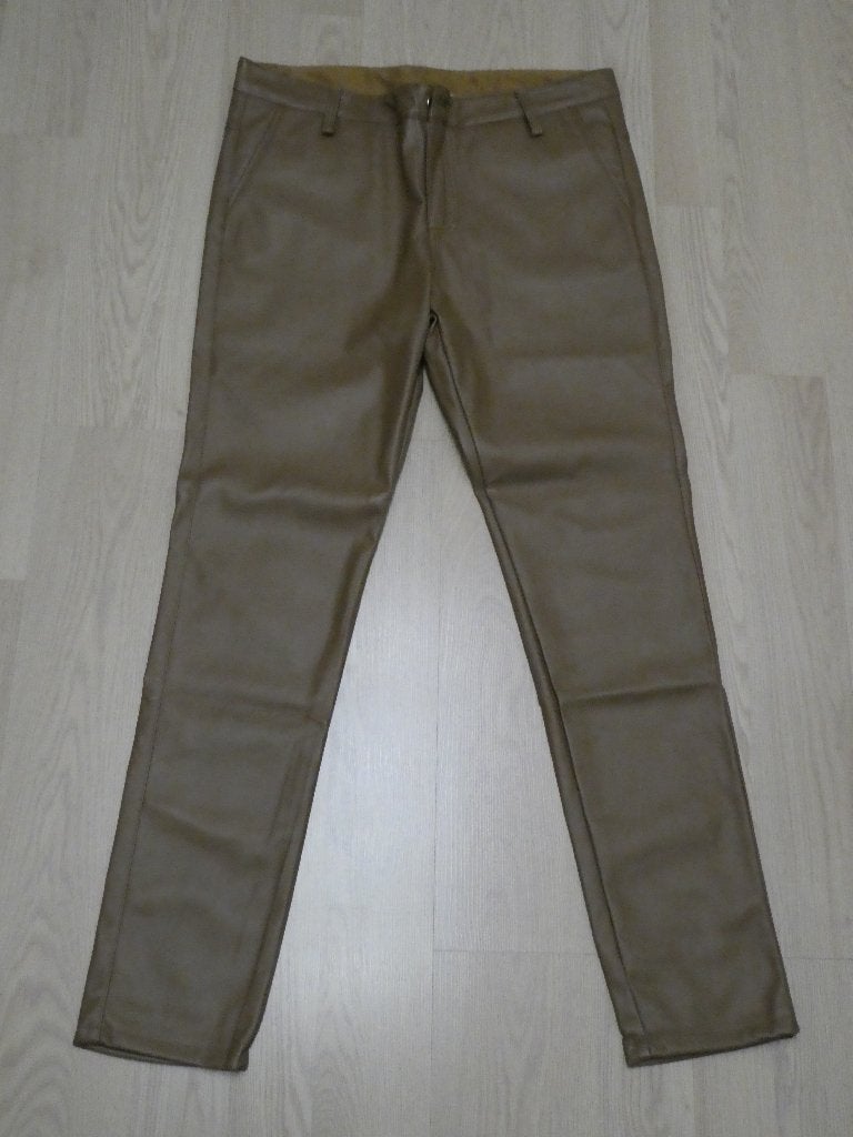 Broek Leather Look Bruin, Ophalen of Verzenden, Nieuw, Bruin