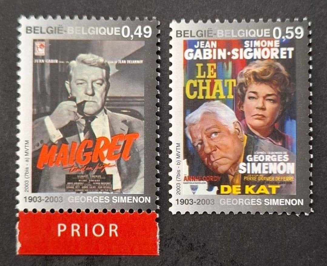 Belgique : COB 3167/68 ** Georges Simenon 2003., Sans timbre, Neuf, Enlèvement ou Envoi, Non oblitéré