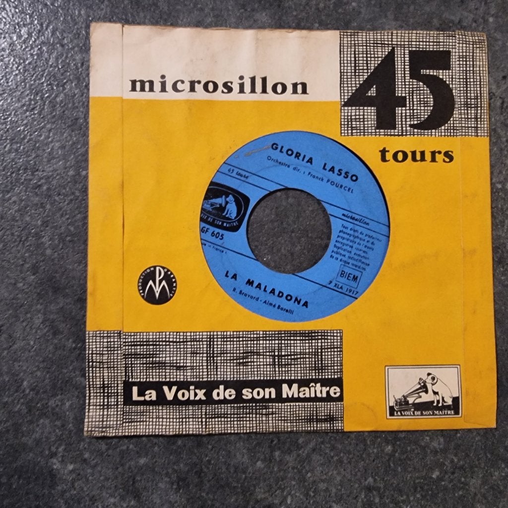 7" Gloria Lasso - Les cloches de Lisbonne / La maladona, Enlèvement ou Envoi, Utilisé, 7 inch, Pop