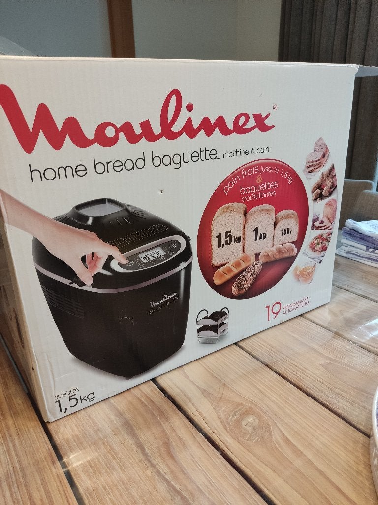 Moulinex broodmachine tot 1,5kg, Elektronische apparatuur, Zo goed als nieuw, 1200 tot 1600 gram deeg, Kijkvenster, Ophalen