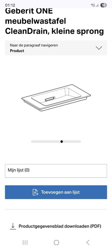 lavabo geberit, Enlèvement