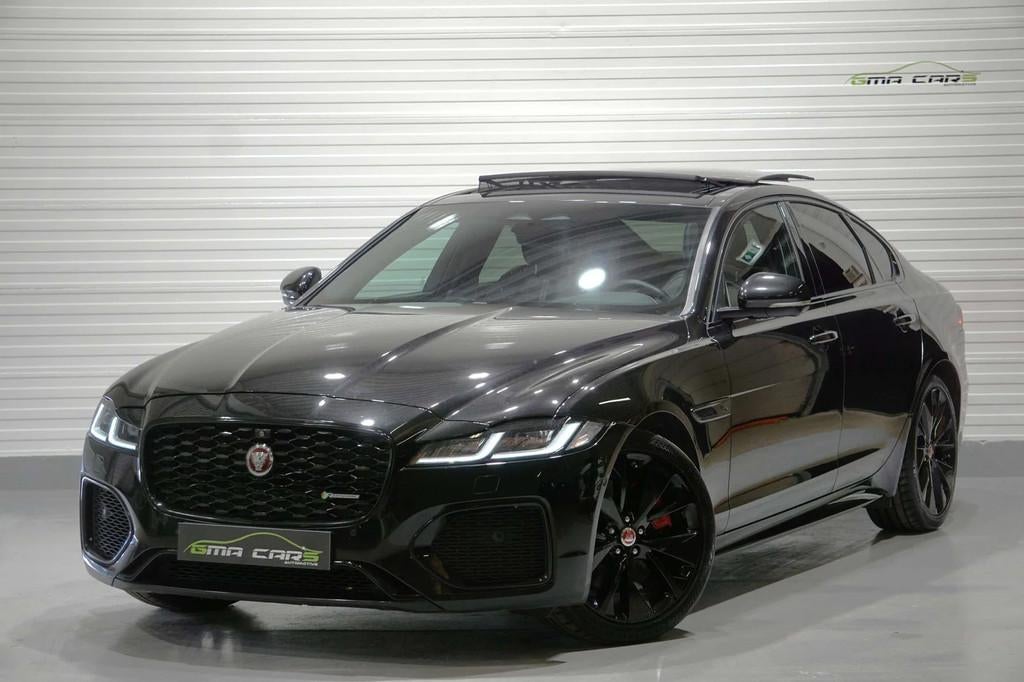 Jaguar XF XF 2.0 T AWD P300 R-Dynamic Nav-360c-Airco-Leder-K, Cuir, Achat, Entreprise, Noir