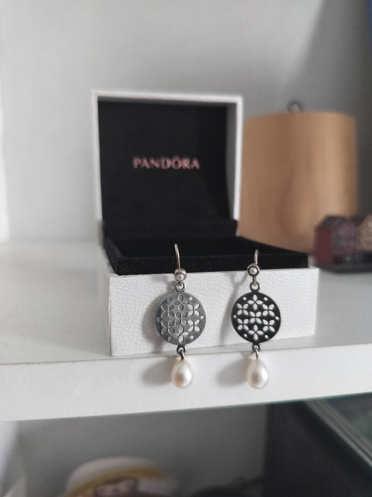 Boucles d'oreilles Pandore, Comme neuf, Enlèvement, Argent, Argent