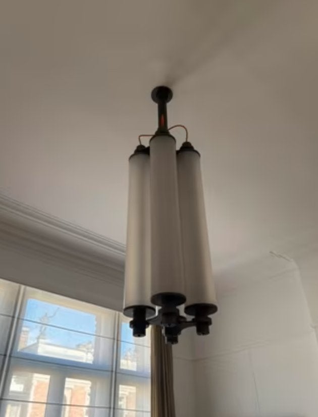 Exclusieve hanglamp 'MODULAR' by "FRITZ FRYER"..., Huis en Inrichting, Ophalen, Overige fittingen, Zo goed als nieuw, Metaal