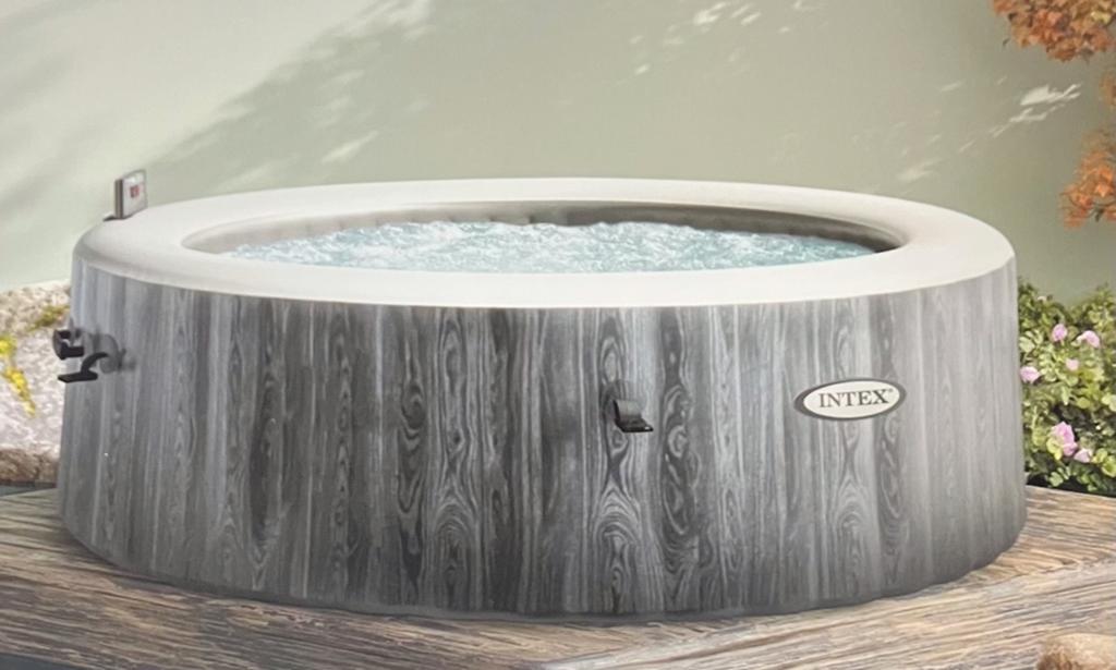 Spa Intex en bois gris pour 4 personnes - neuf sans moteur, Jardin & Terrasse, Enlèvement, Neuf, Gonflable