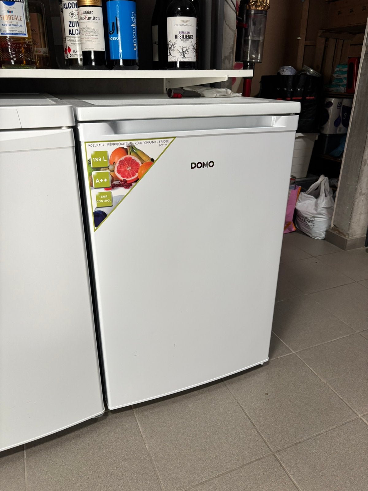 Domo koelkast 133L / 85 cm, Ophalen, 100 tot 150 liter, Zo goed als nieuw, Energieklasse A of zuiniger
