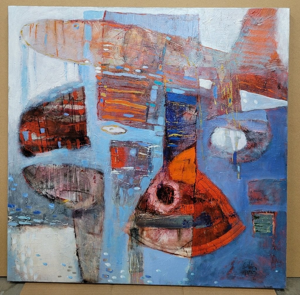 Christian AUSLOOS, abstractie 3, Antiek en Kunst, Ophalen of Verzenden