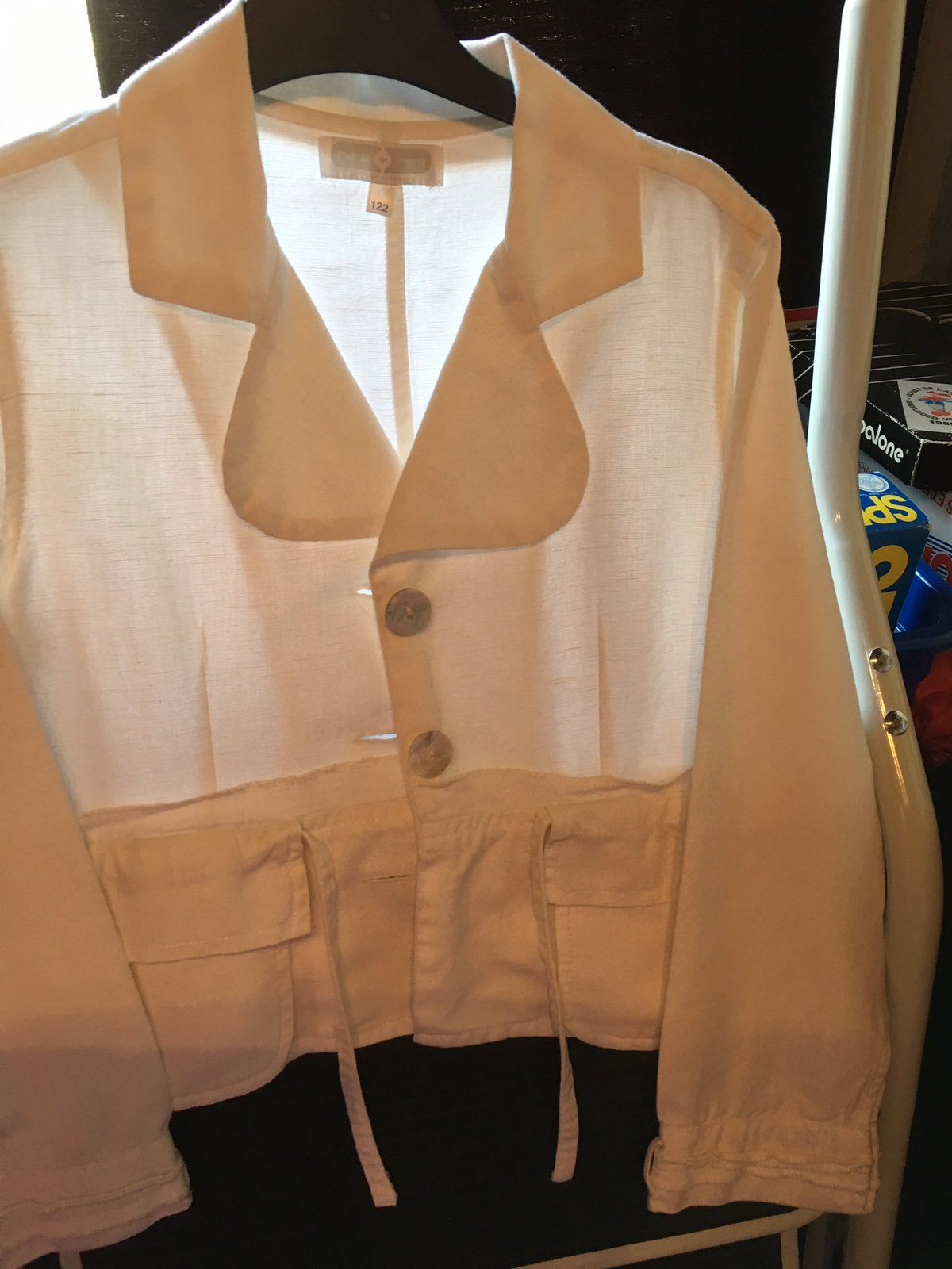Pte veste fine et chemisier pour 7/8 ans, Enlèvement, Comme neuf, Fille, Chemise ou À manches longues