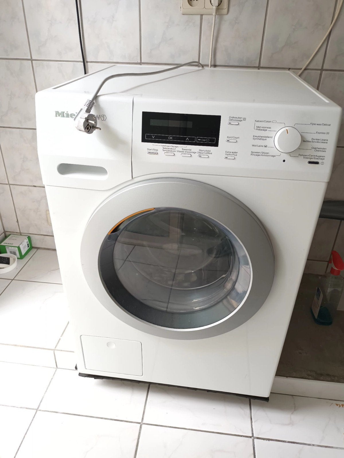 Miele W1 WKB130 wasmachine – 8 kg - 1600t/min, 1200 à 1600 tours, 6 à 8 kg, 85 à 90 cm, Chargeur frontal