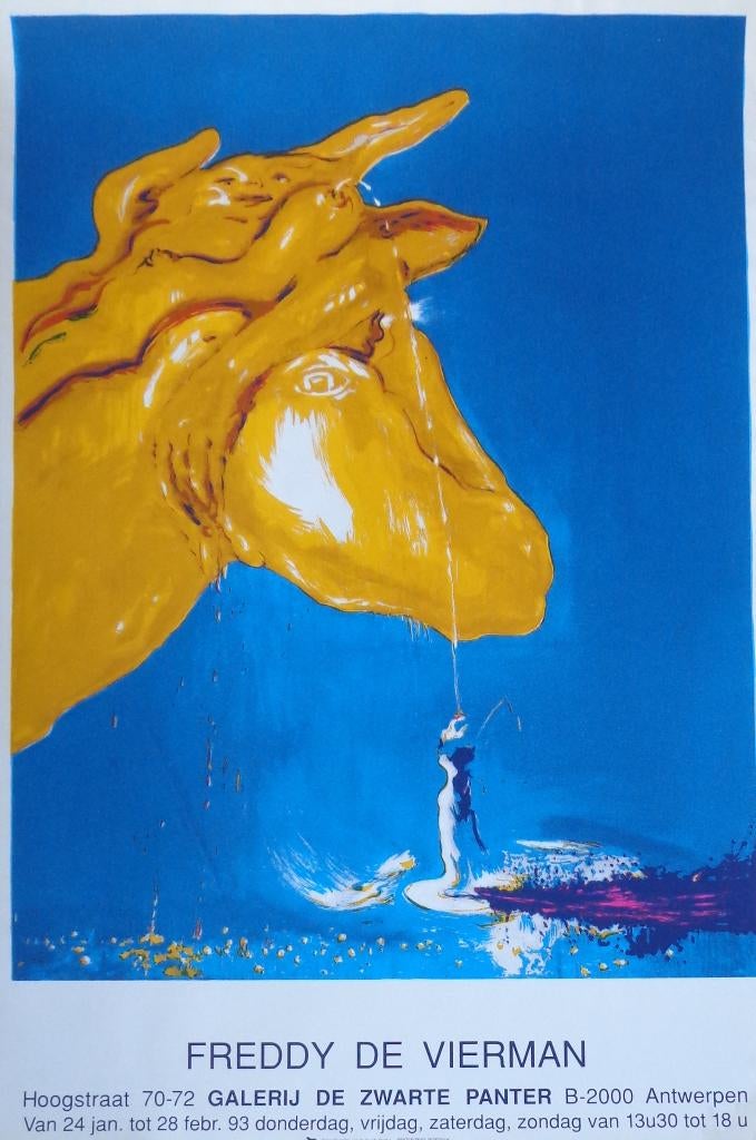 FREDDY DE VIERMAN / AFFICHE / KLEURZEEFDRUK / 90x60cm PANTER, Enlèvement ou Envoi