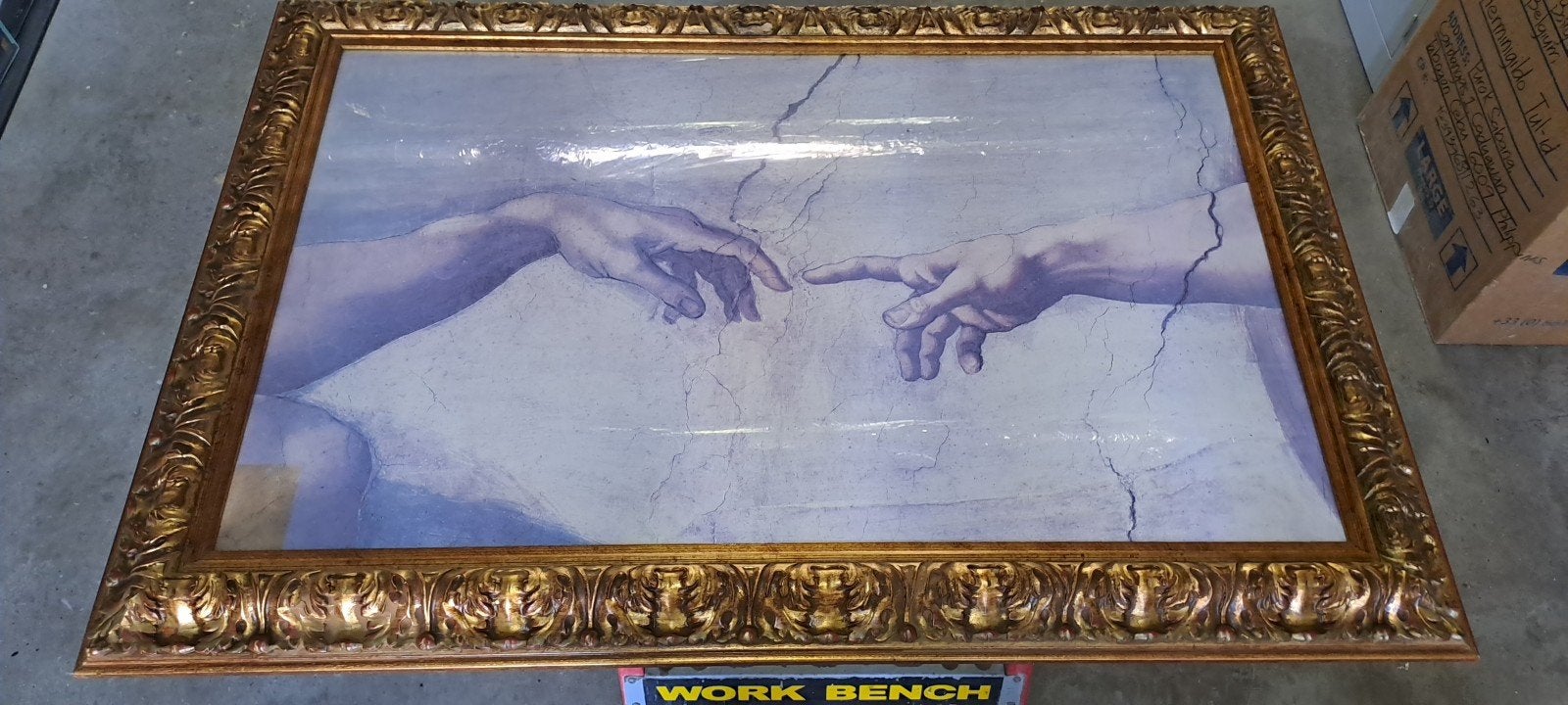 Tableau art graphica  main de Dieu, Huis en Inrichting, Woonaccessoires | Lijsten