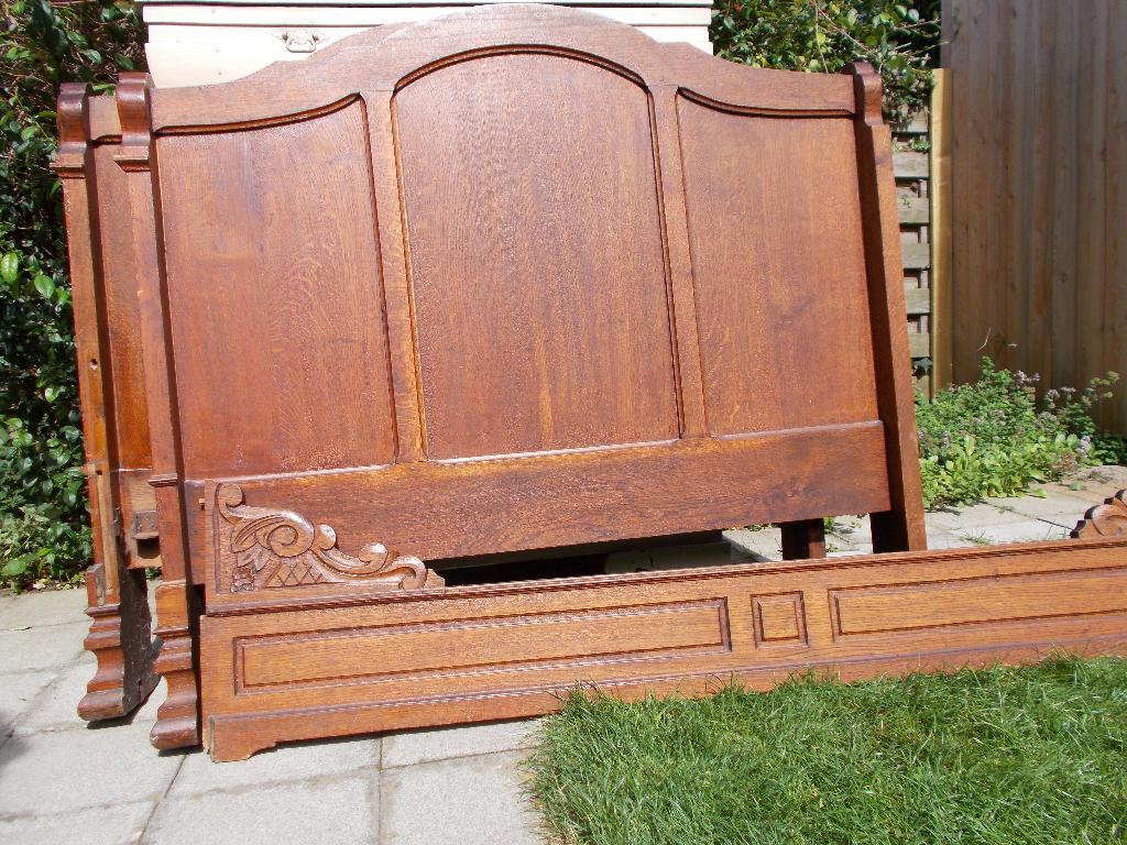 Antiek bed louis philippe stijl 19e eik, Ophalen