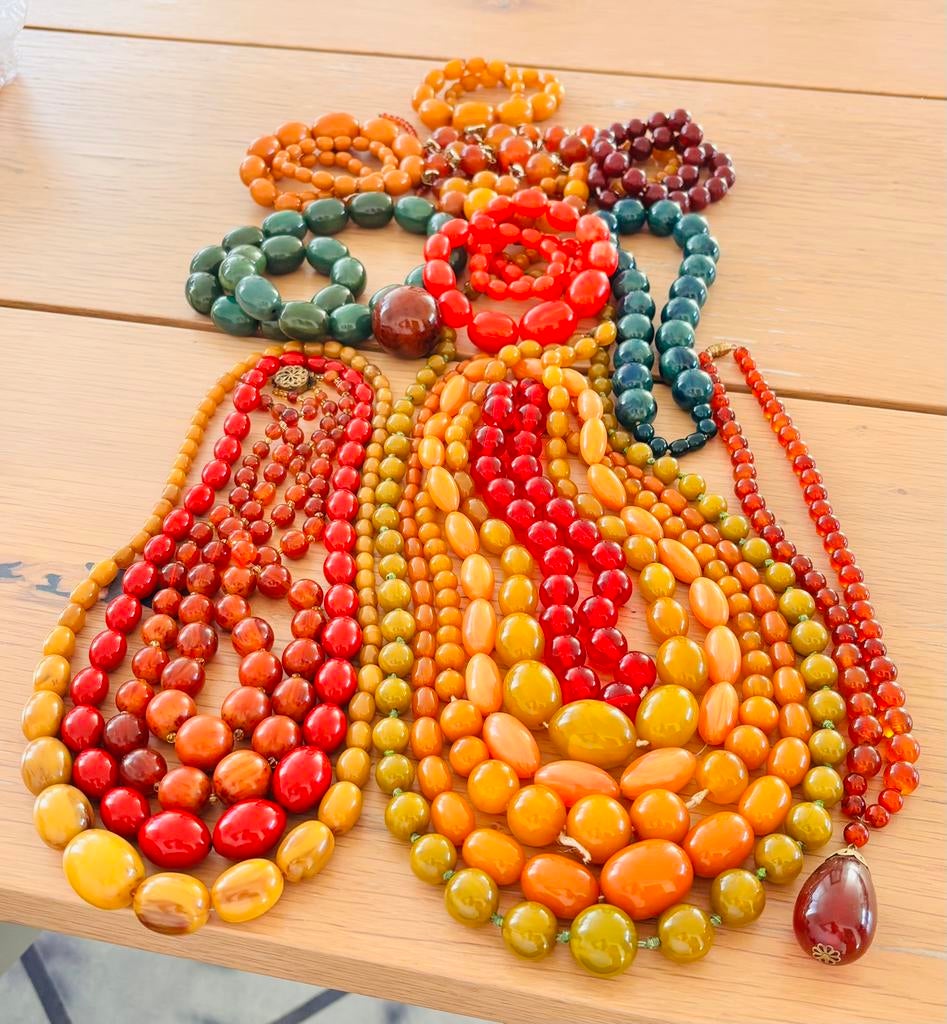 Lot de collier bakelite ketting, Enlèvement ou Envoi, Collier