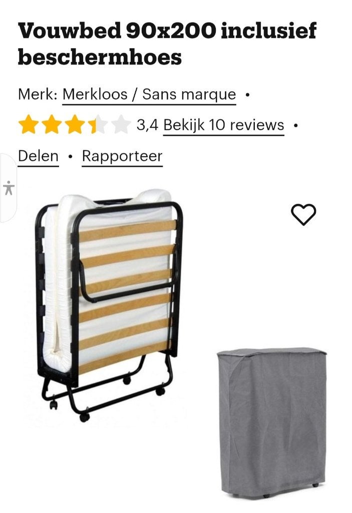 Nieuwstaat Vouwbed, Neuf, 90 cm, Une personne, Vouwbed