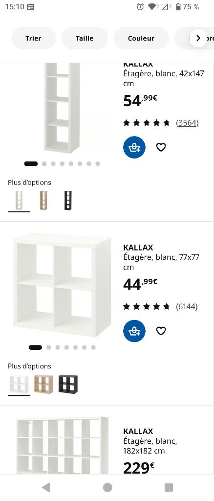 Ikea kallax, Enlèvement, Utilisé