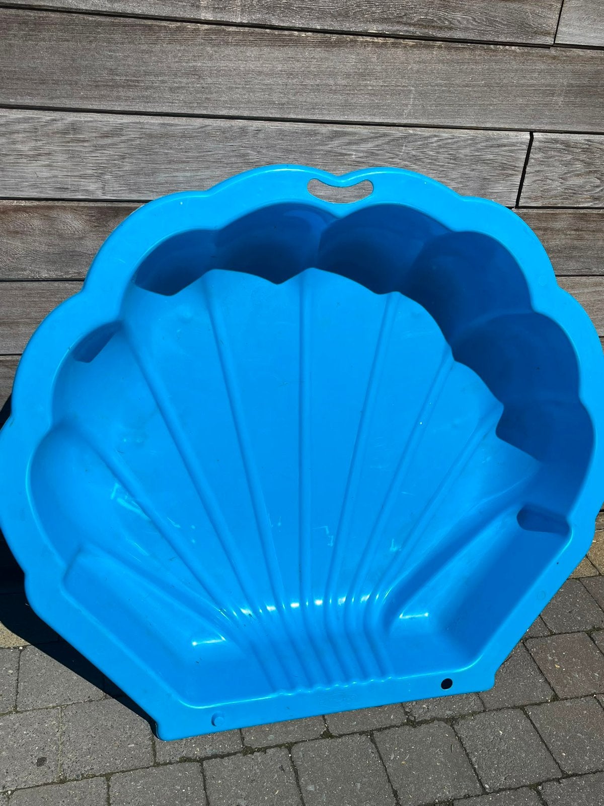 Zandbak schelp blauw 2-delig, Ophalen, Gebruikt
