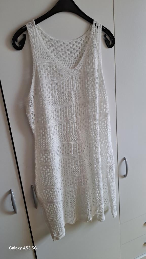 Mooi wit kanten kleedje maat xl, Enlèvement, Taille 46/48 (XL) ou plus grande, Blanc