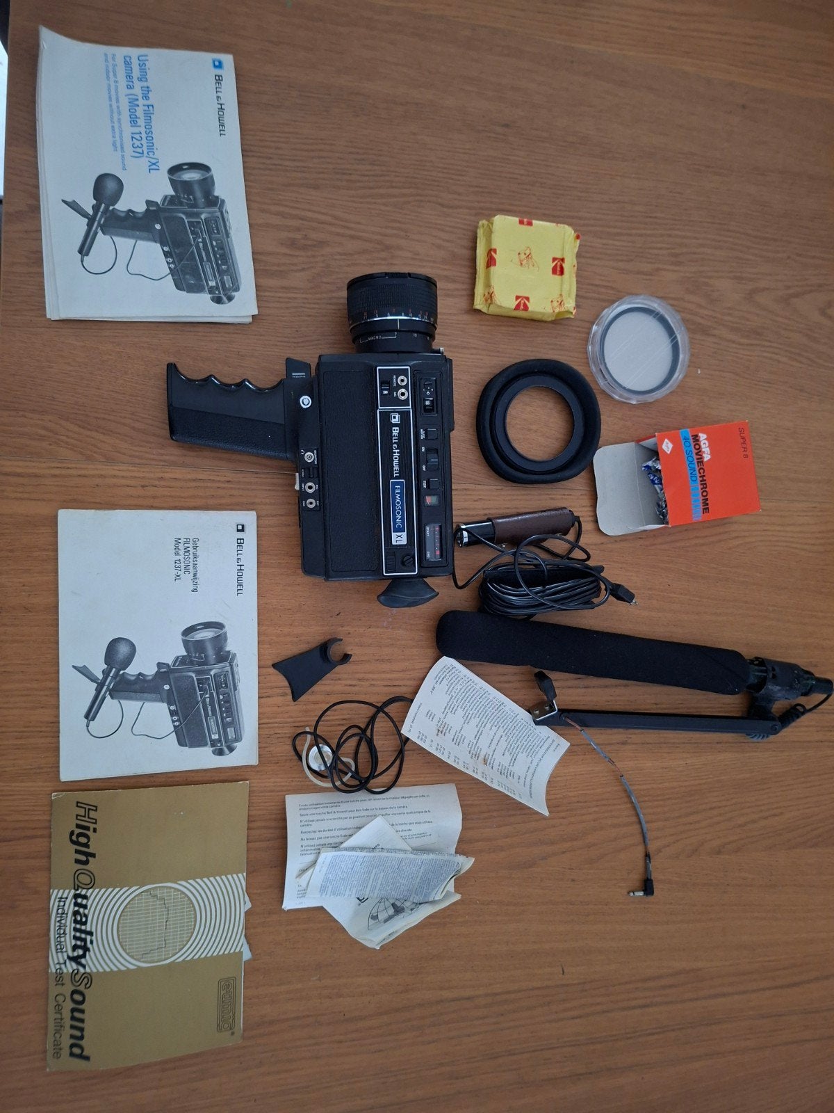 Vintage set s-8 camera, projector en viewer/editor, Ophalen
