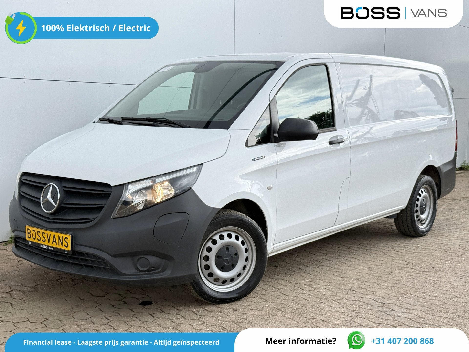 Mercedes-Benz eVito eVito 112 66kWh L2 280km WLTP 95,6% (SOH, Auto's, Zwart, Mercedes-Benz, 5 deurs, Te koop