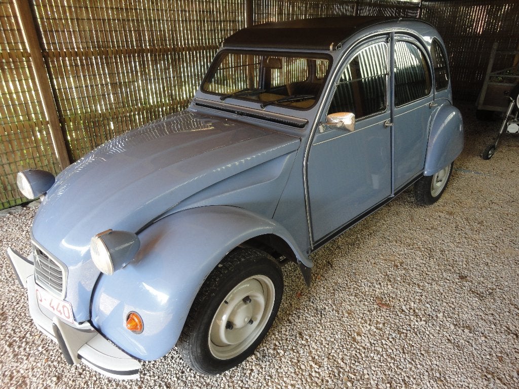 2 CV6 1990 - 1e lak - 60000 km - ORIGINELE STAAT niet gelast, Voorwielaandrijving, 602 cc, Cabriolet, Blauw