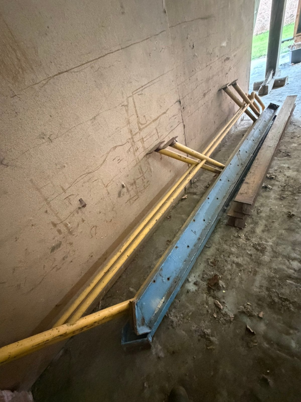 Ijezeren trap + 12 gegalvaniseerde treden en plateau, Doe-het-zelf en Bouw, Ophalen, Gebruikt, IJzer