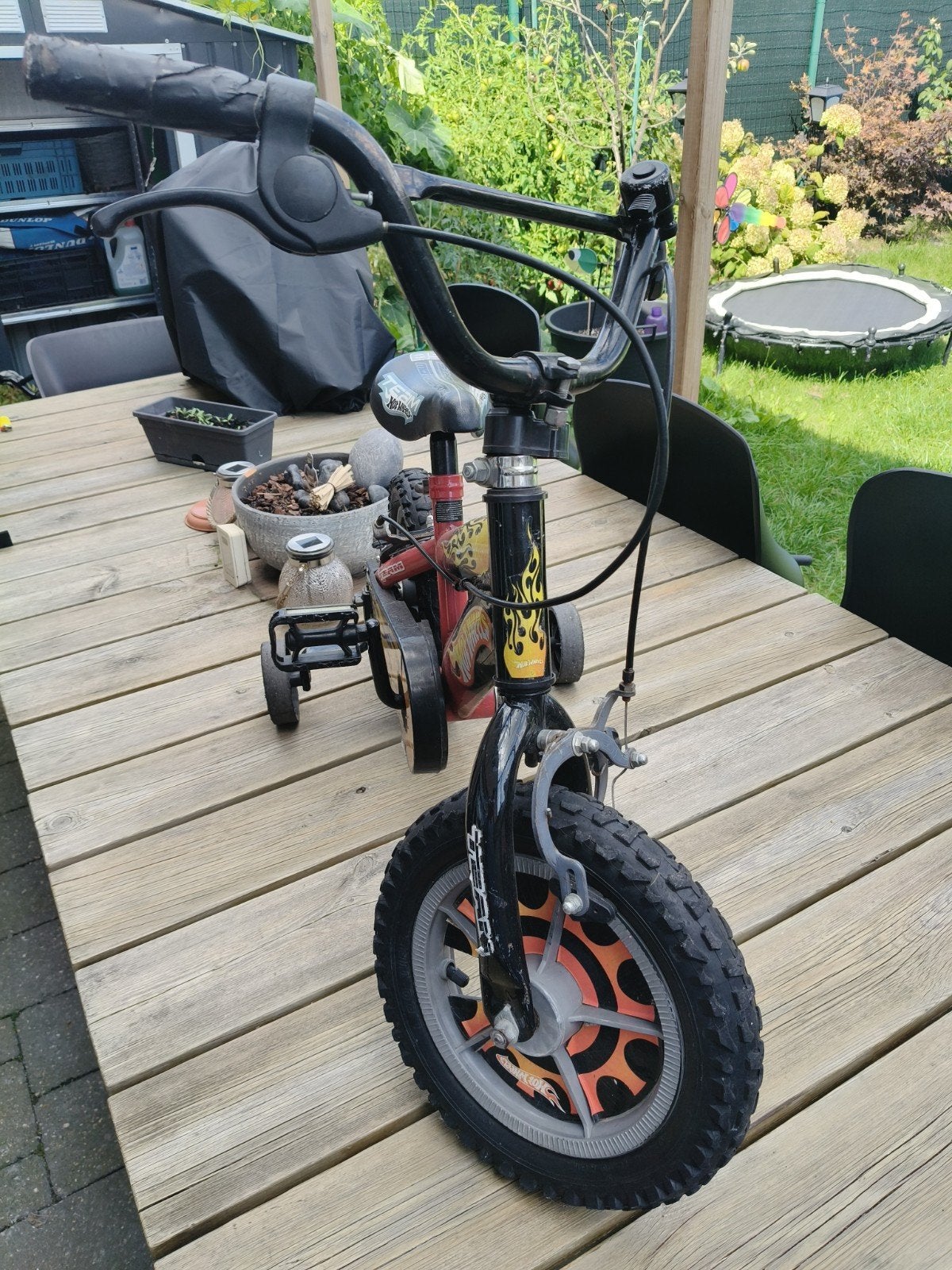 kinderfiets met steunwieltjes hothweels, Vélos & Vélomoteurs, Mini Bikes, Midi Bikes & Pit Bikes, Enlèvement, Utilisé