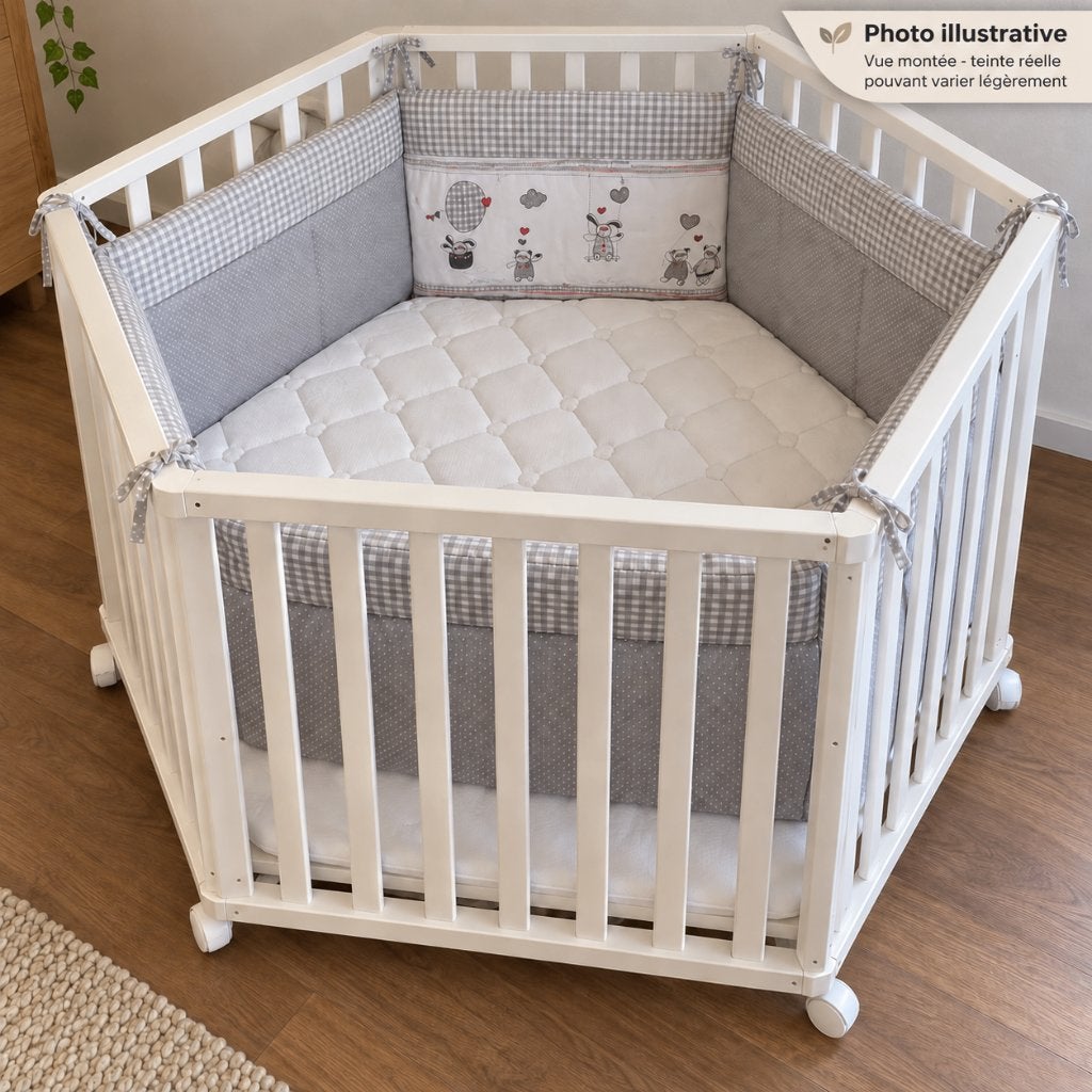 COSIPLAY babybox (250€) + matras (65€) + parktoren, Ophalen, Zo goed als nieuw, Overige vormen, In hoogte verstelbaar