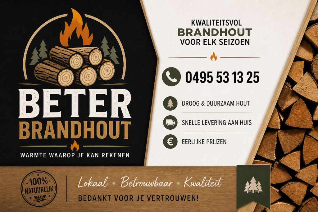 BRANDHOUT Eik en Beuk uit de stam, Ophalen of Verzenden