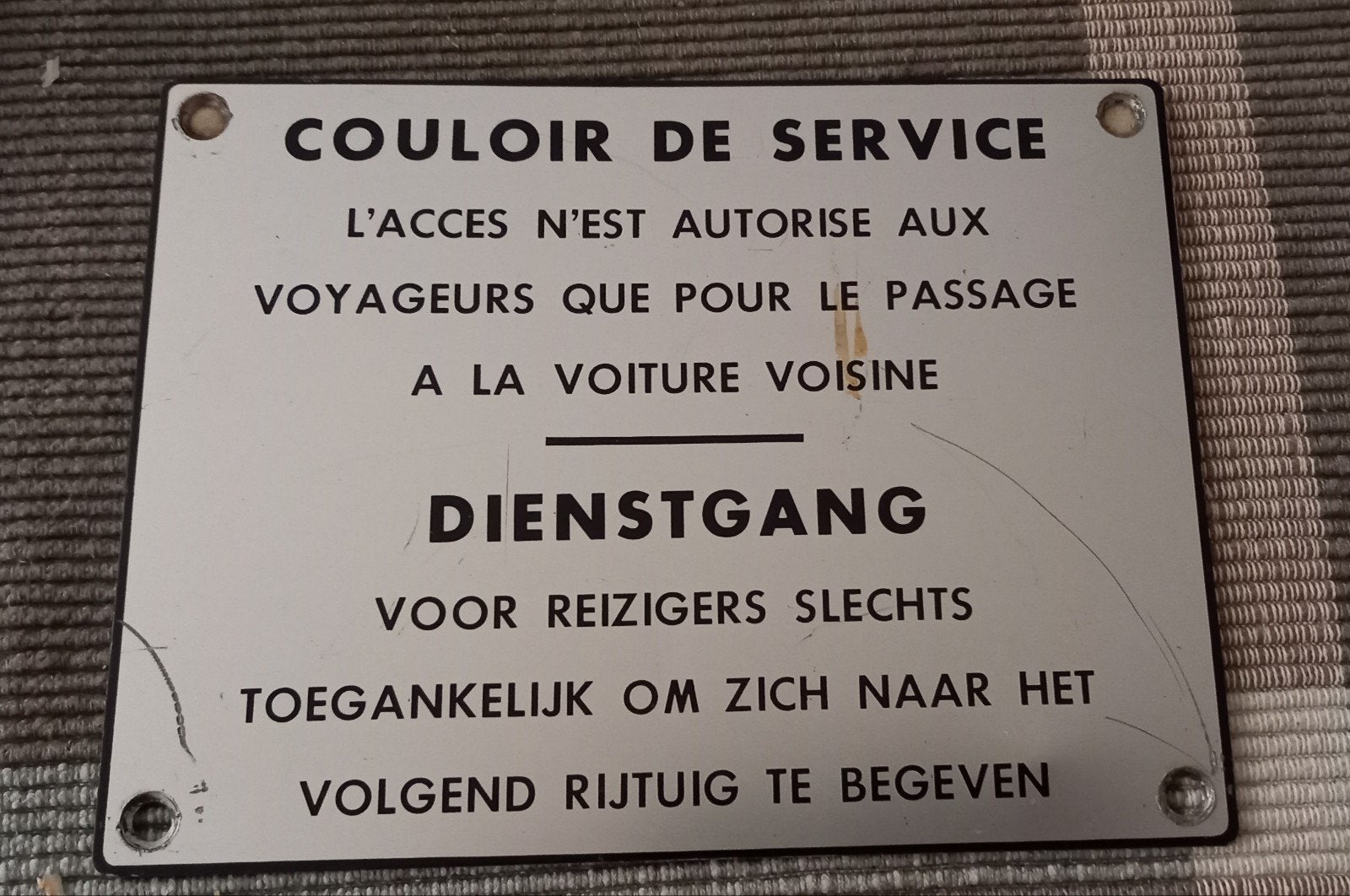 sncb plaque signalétique, Collections, Enlèvement ou Envoi