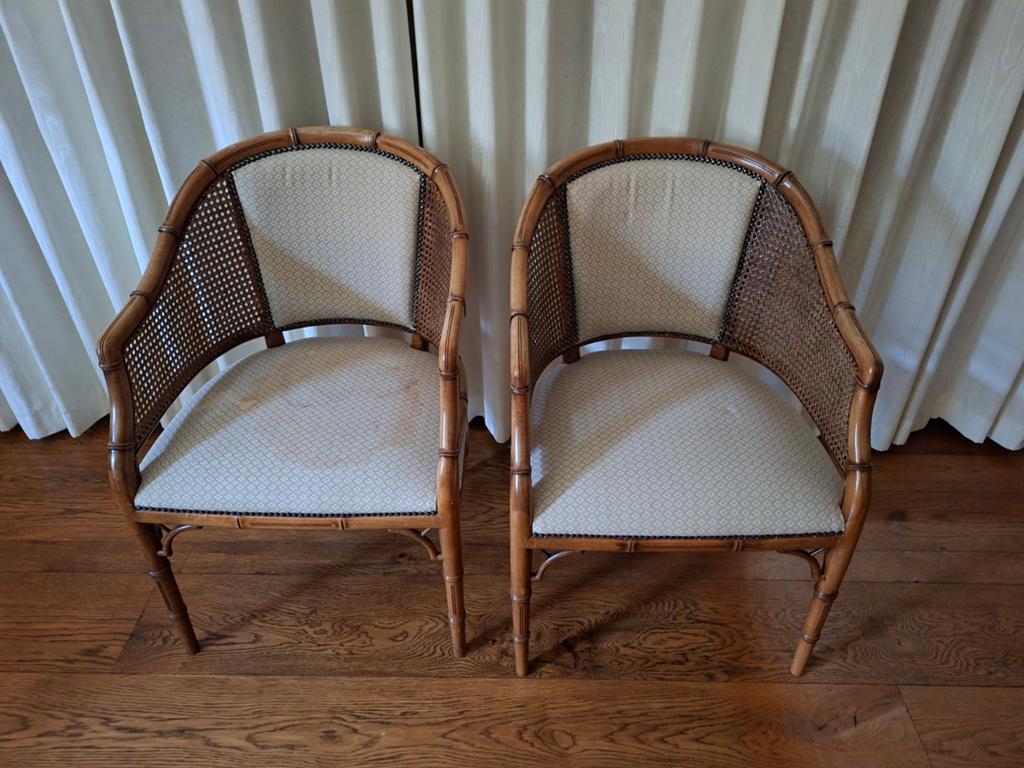2 rotan zeteltjes stoeltjes, Huis en Inrichting, Ophalen