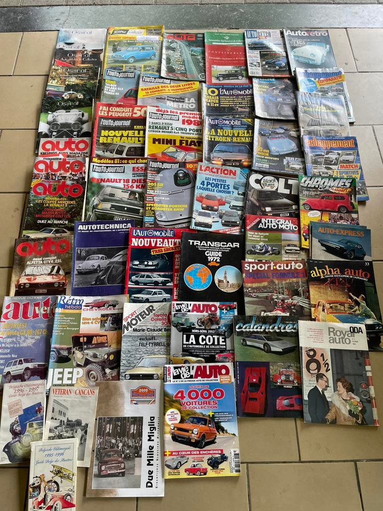 Lot de 50 anciennes revues automobiles, Livres, Enlèvement ou Envoi, Utilisé