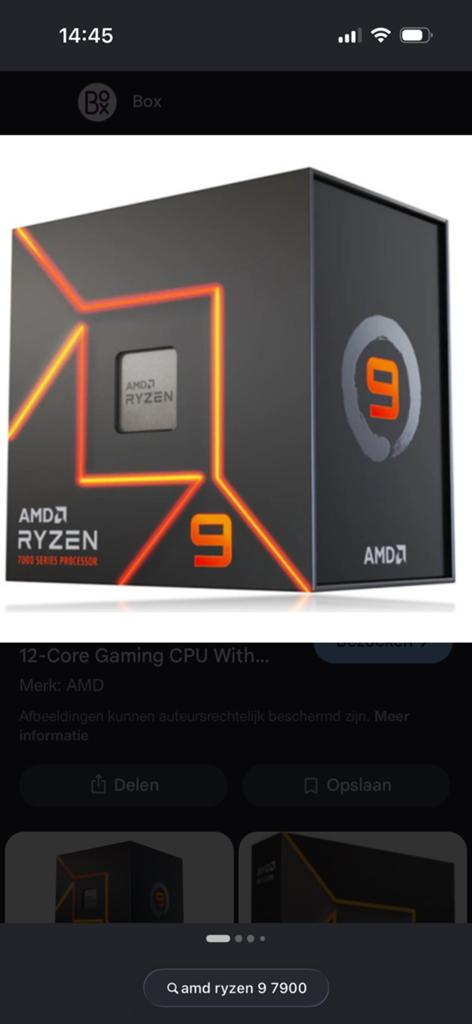 Ryzen 9 7900 processor 2j garantie, Computers en Software, Processors, Ophalen, Zo goed als nieuw