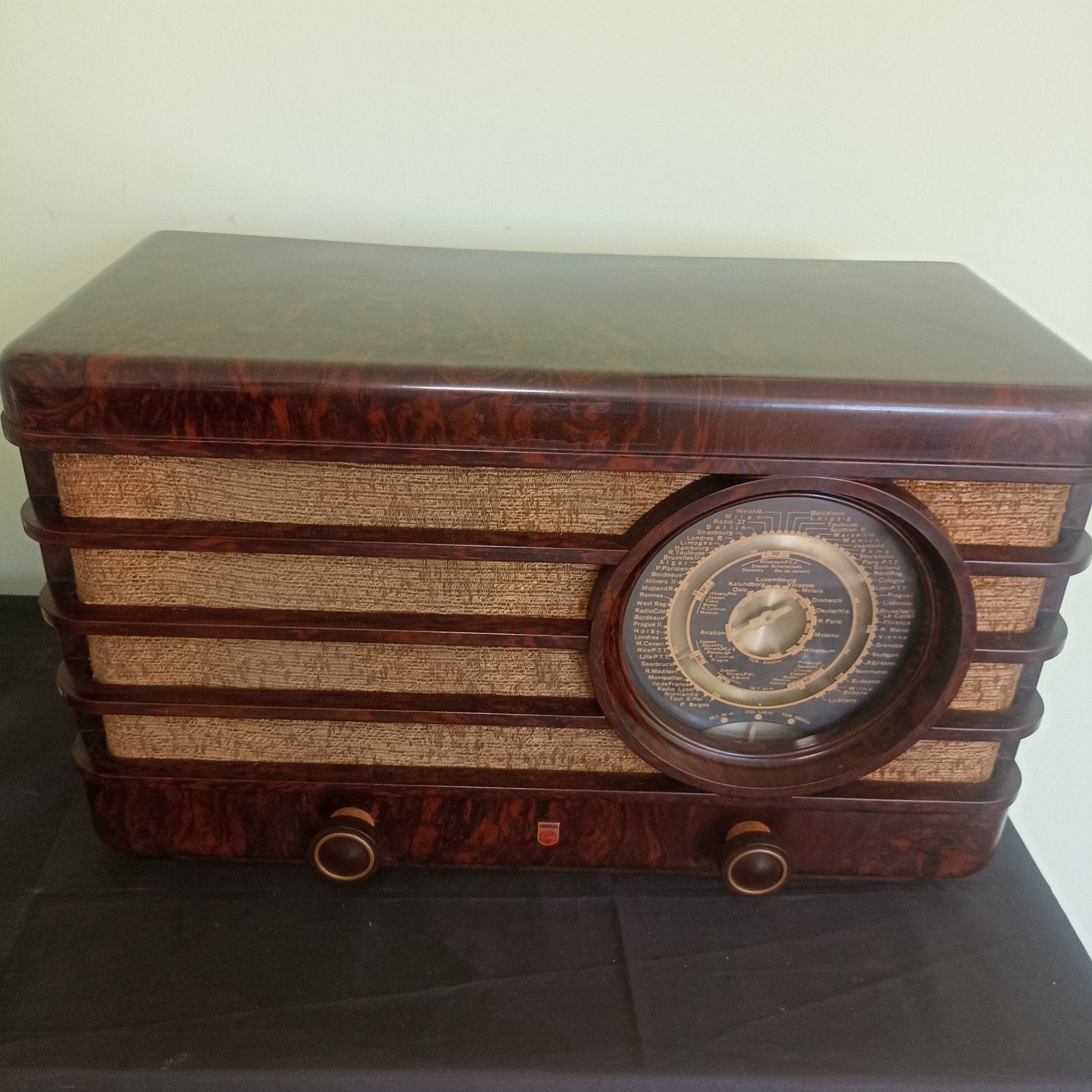 Zeldzame Philips 834A 'Superinductance' Art Deco Buizenradio, Ophalen of Verzenden