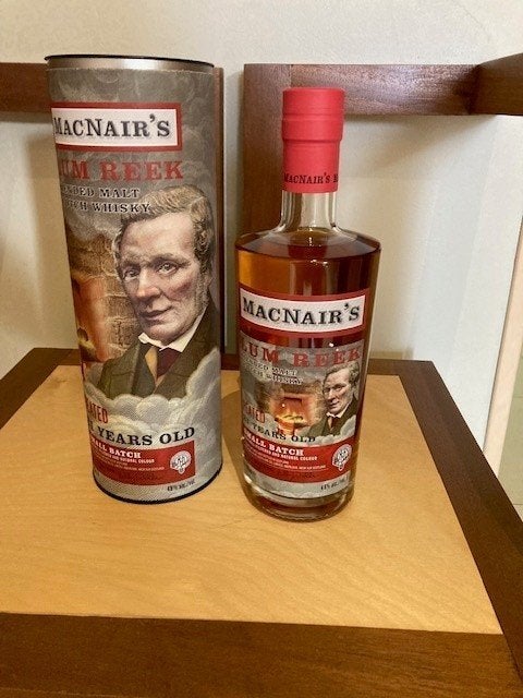 Whisky Macnair's LUM REEK 21 ans, Collections, Enlèvement ou Envoi, Comme neuf, Autres types, Pleine