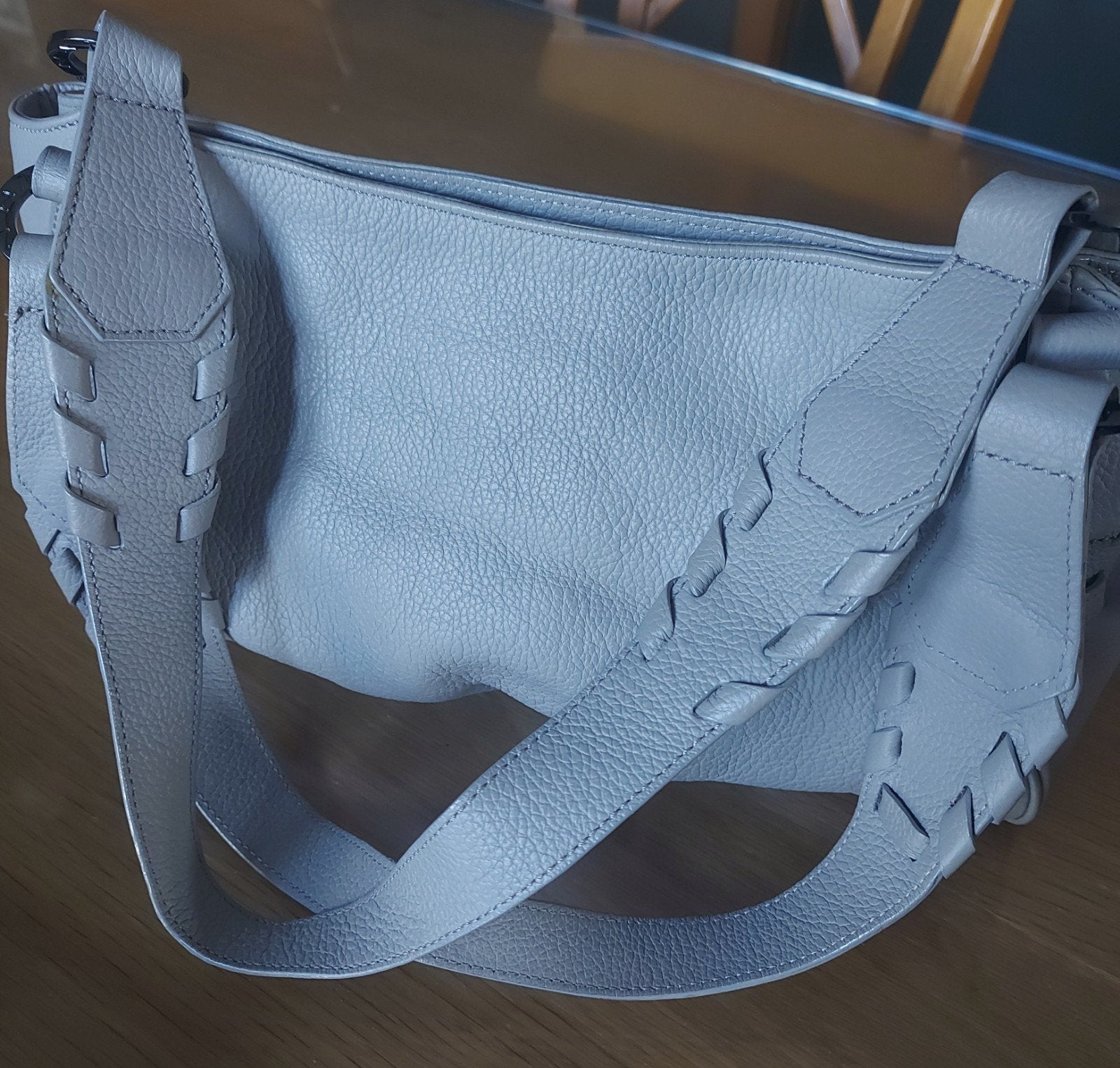 ÉTAT NEUF !  SAC "NATHAN-BAUME " EN CUIR. VALEUR + DE 350 €, Enlèvement ou Envoi, Gris