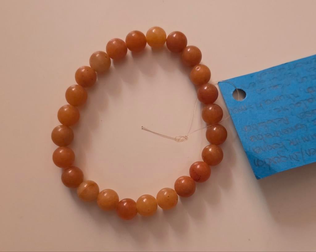 Bracelet cornaline 8mm pierres veritables, Ophalen of Verzenden